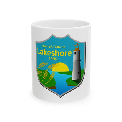 Flag of Lakeshore Ontario Canada - White Coffee Mug-11oz-Go Mug Yourself