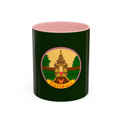 Flag of Lampang Province Thailand - Accent Coffee Mug 11oz Pink - Go Mug Yourself