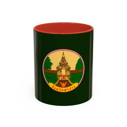 Flag of Lampang Province Thailand - Accent Coffee Mug 11oz Red - Go Mug Yourself