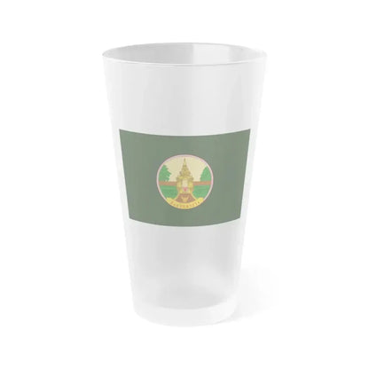Flag of Lampang Province Thailand - Frosted Pint Glass 16oz 16oz Frosted - Go Mug Yourself