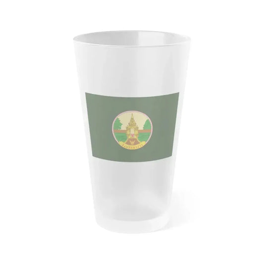 Flag of Lampang Province Thailand - Frosted Pint Glass 16oz 16oz Frosted - Go Mug Yourself
