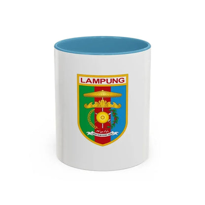 Flag of Lampung Indonesia - Accent Coffee Mug 11oz Light Blue - Go Mug Yourself