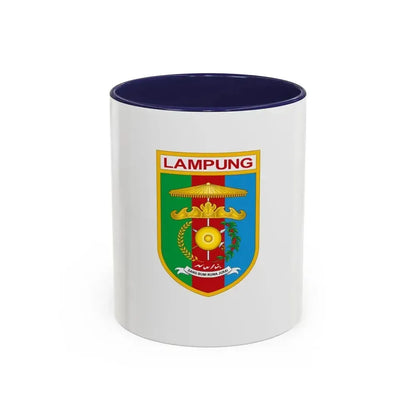 Flag of Lampung Indonesia - Accent Coffee Mug 11oz Navy - Go Mug Yourself