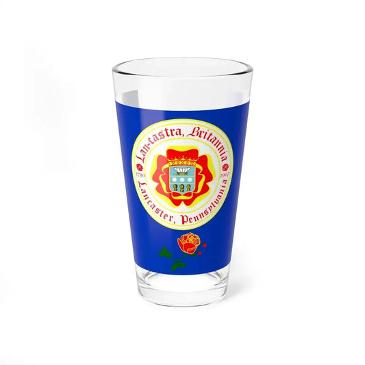 Flag of Lancaster, Pennsylvania - Pint Glass 16oz 16oz - Go Mug Yourself