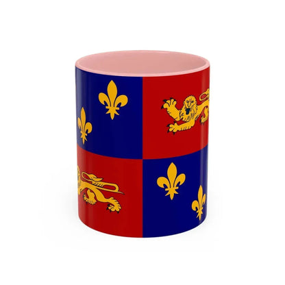 Flag of Landes France - Accent Coffee Mug 11oz Pink - Go Mug Yourself