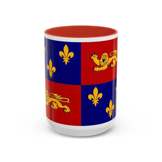 Flag of Landes France - Accent Coffee Mug 15oz Red - Go Mug Yourself