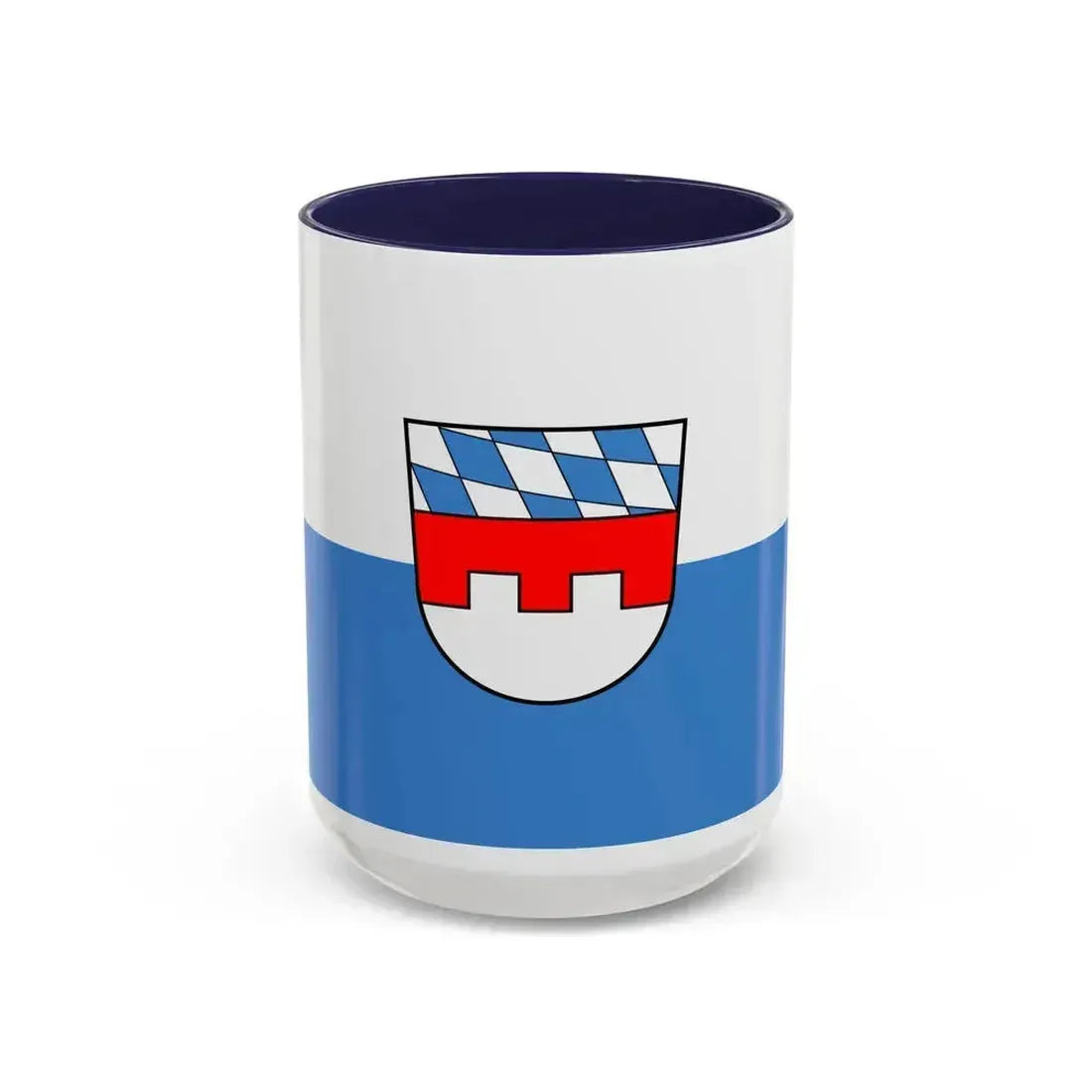 Flag of Landshut 2 Germany - Accent Coffee Mug 15oz Navy - Go Mug Yourself