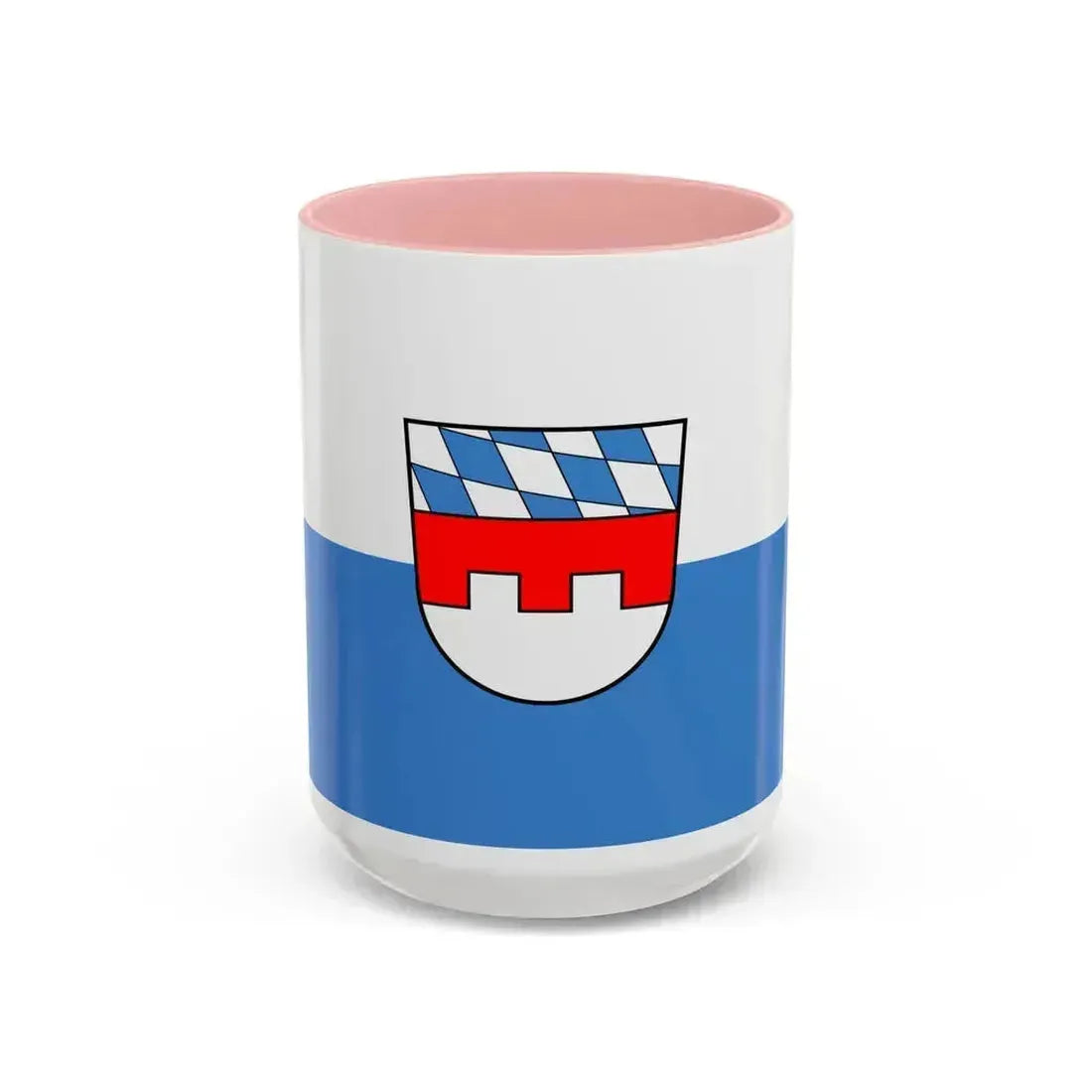 Flag of Landshut 2 Germany - Accent Coffee Mug 15oz Pink - Go Mug Yourself