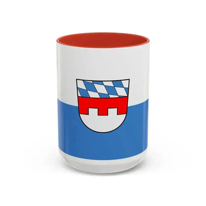 Flag of Landshut 2 Germany - Accent Coffee Mug 15oz Red - Go Mug Yourself
