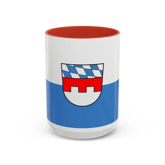 Flag of Landshut 2 Germany - Accent Coffee Mug 15oz Red - Go Mug Yourself