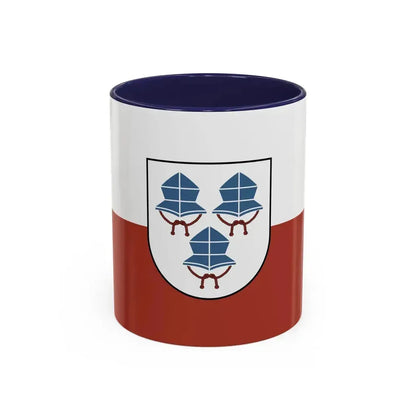 Flag of Landshut 3 Germany - Accent Coffee Mug 11oz Navy - Go Mug Yourself