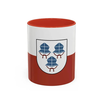 Flag of Landshut 3 Germany - Accent Coffee Mug 11oz Red - Go Mug Yourself