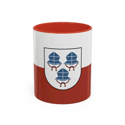 Flag of Landshut 3 Germany - Accent Coffee Mug 11oz Red - Go Mug Yourself
