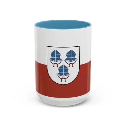 Flag of Landshut 3 Germany - Accent Coffee Mug 15oz Light Blue - Go Mug Yourself