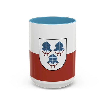 Flag of Landshut 3 Germany - Accent Coffee Mug 15oz Light Blue - Go Mug Yourself