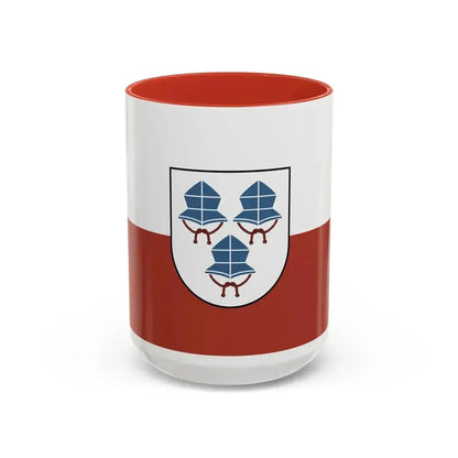 Flag of Landshut 3 Germany - Accent Coffee Mug 15oz Red - Go Mug Yourself