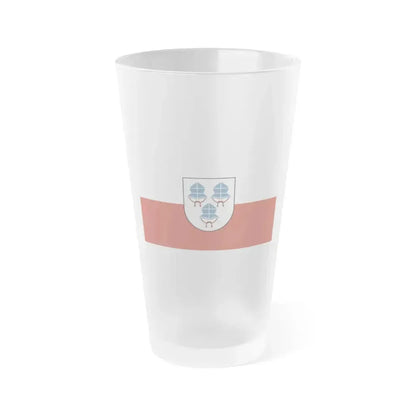 Flag of Landshut 3 Germany - Frosted Pint Glass 16oz 16oz Frosted - Go Mug Yourself