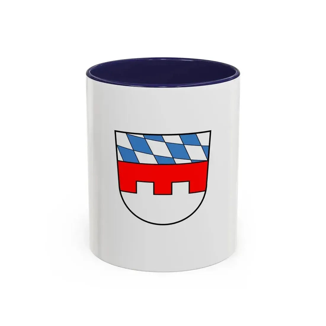 Flag of Landshut Germany - Accent Coffee Mug 11oz Navy - Go Mug Yourself