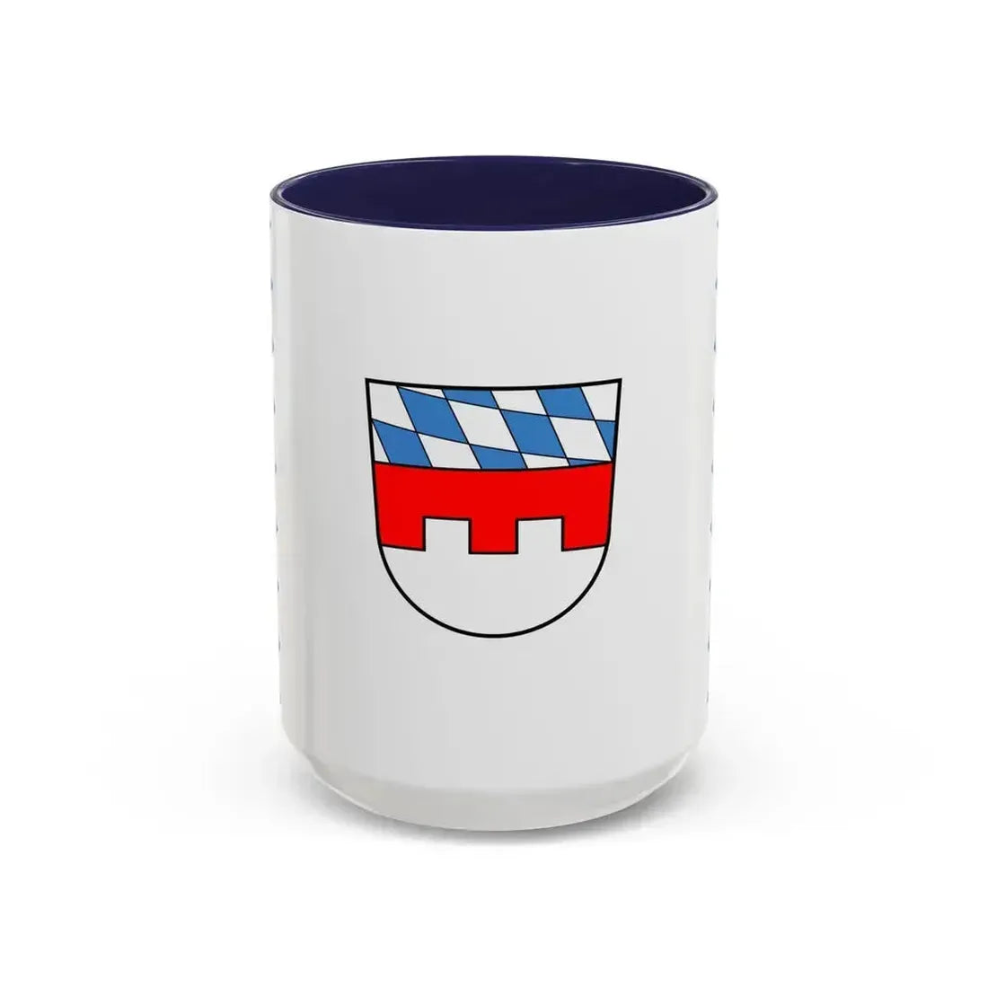 Flag of Landshut Germany - Accent Coffee Mug 15oz Navy - Go Mug Yourself