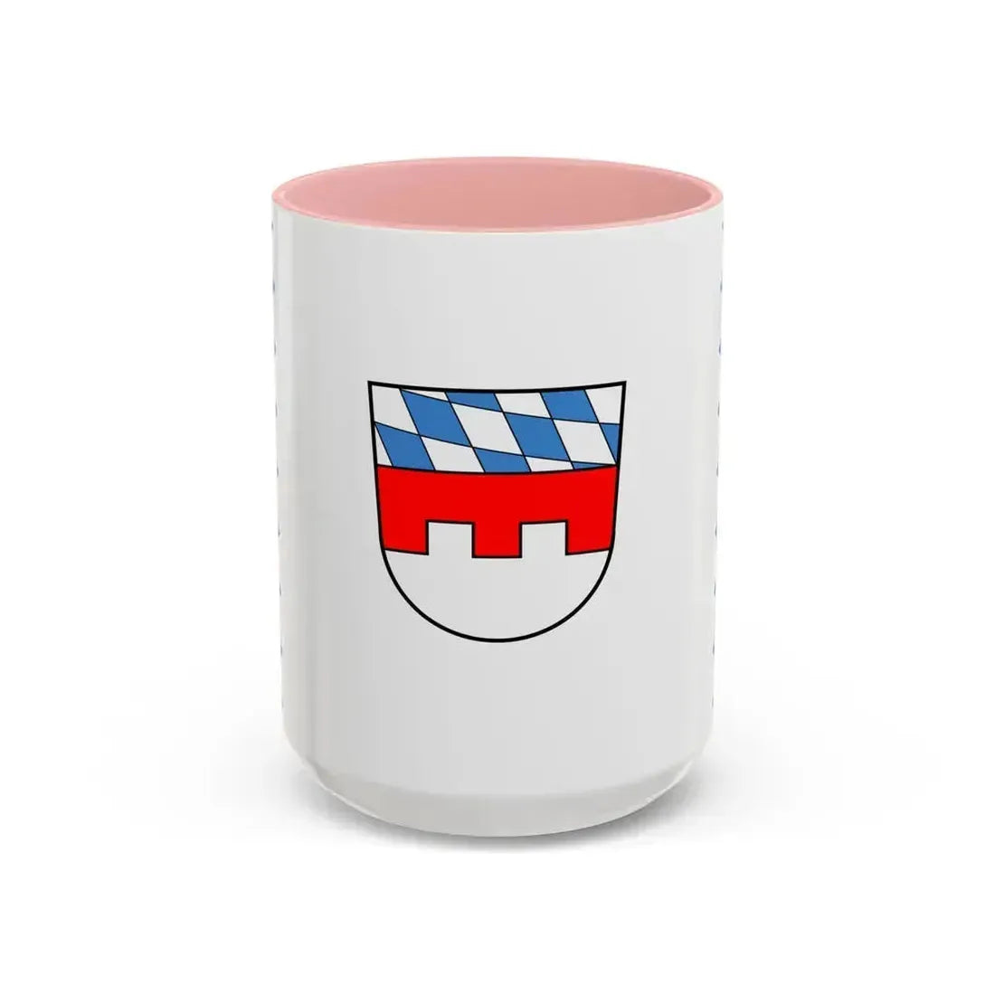 Flag of Landshut Germany - Accent Coffee Mug 15oz Pink - Go Mug Yourself