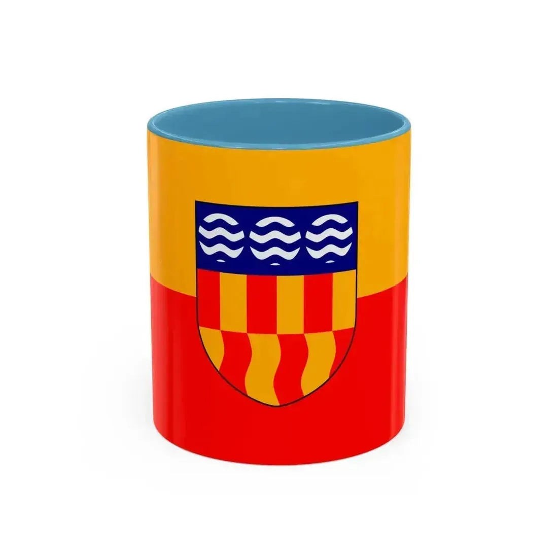 Flag of Langford BC Canada - Accent Coffee Mug 11oz Light Blue - Go Mug Yourself