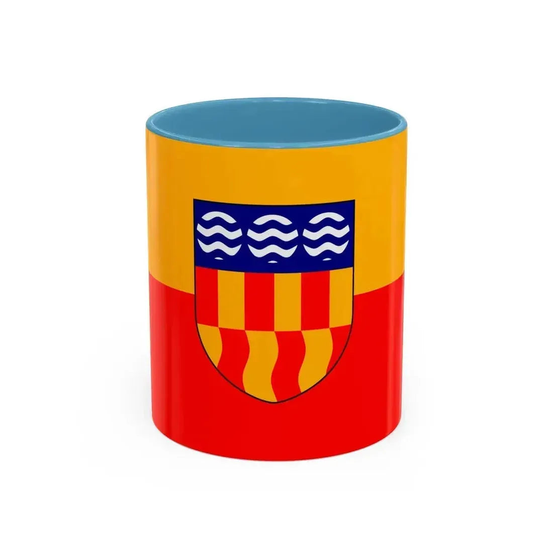 Flag of Langford BC Canada - Accent Coffee Mug 11oz Light Blue - Go Mug Yourself