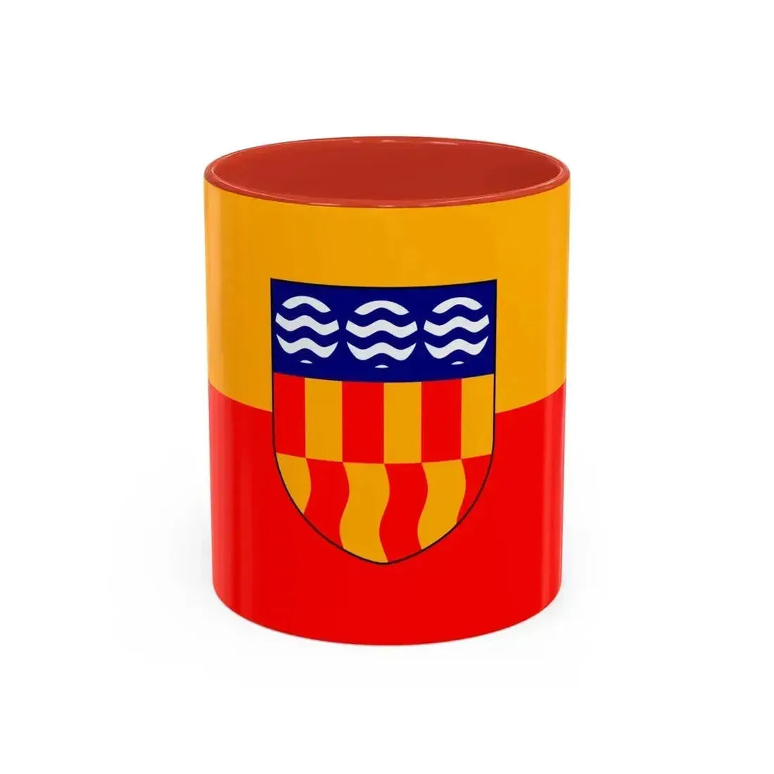 Flag of Langford BC Canada - Accent Coffee Mug 11oz Red - Go Mug Yourself