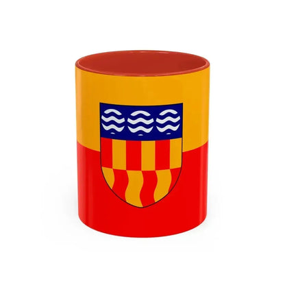 Flag of Langford BC Canada - Accent Coffee Mug 11oz Red - Go Mug Yourself