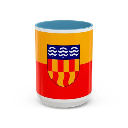 Flag of Langford BC Canada - Accent Coffee Mug 15oz Light Blue - Go Mug Yourself