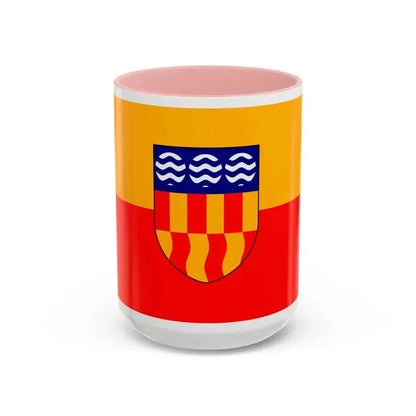 Flag of Langford BC Canada - Accent Coffee Mug 15oz Pink - Go Mug Yourself