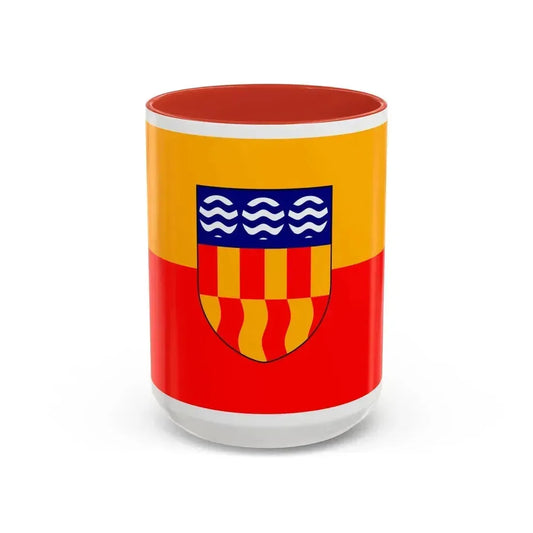 Flag of Langford BC Canada - Accent Coffee Mug 15oz Red - Go Mug Yourself