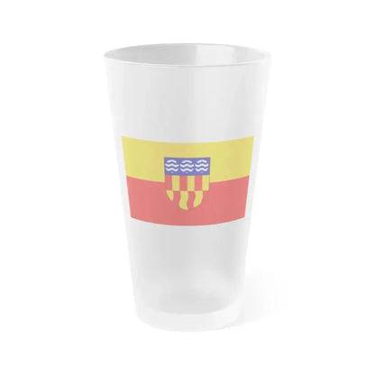 Flag of Langford BC Canada - Frosted Pint Glass 16oz 16oz Frosted - Go Mug Yourself