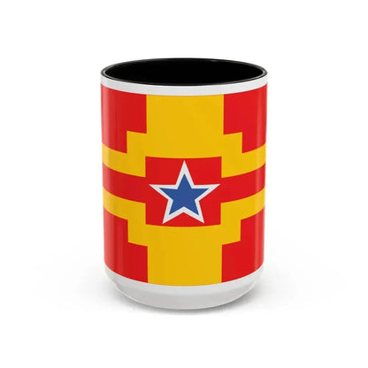 Flag of Langley BC Canada - Accent Coffee Mug 15oz Black - Go Mug Yourself