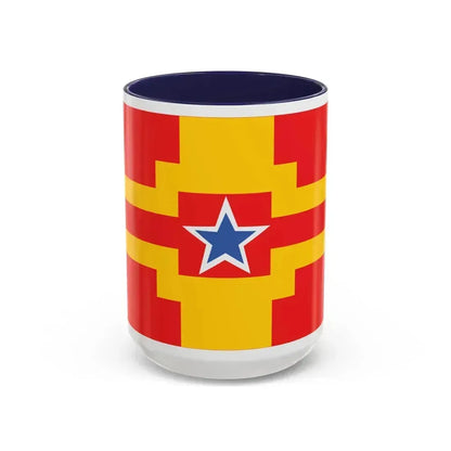 Flag of Langley BC Canada - Accent Coffee Mug 15oz Navy - Go Mug Yourself