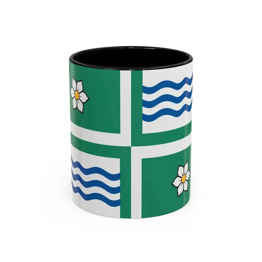 Flag of Langley British Columbia Canada - Accent Coffee Mug 11oz Black - Go Mug Yourself
