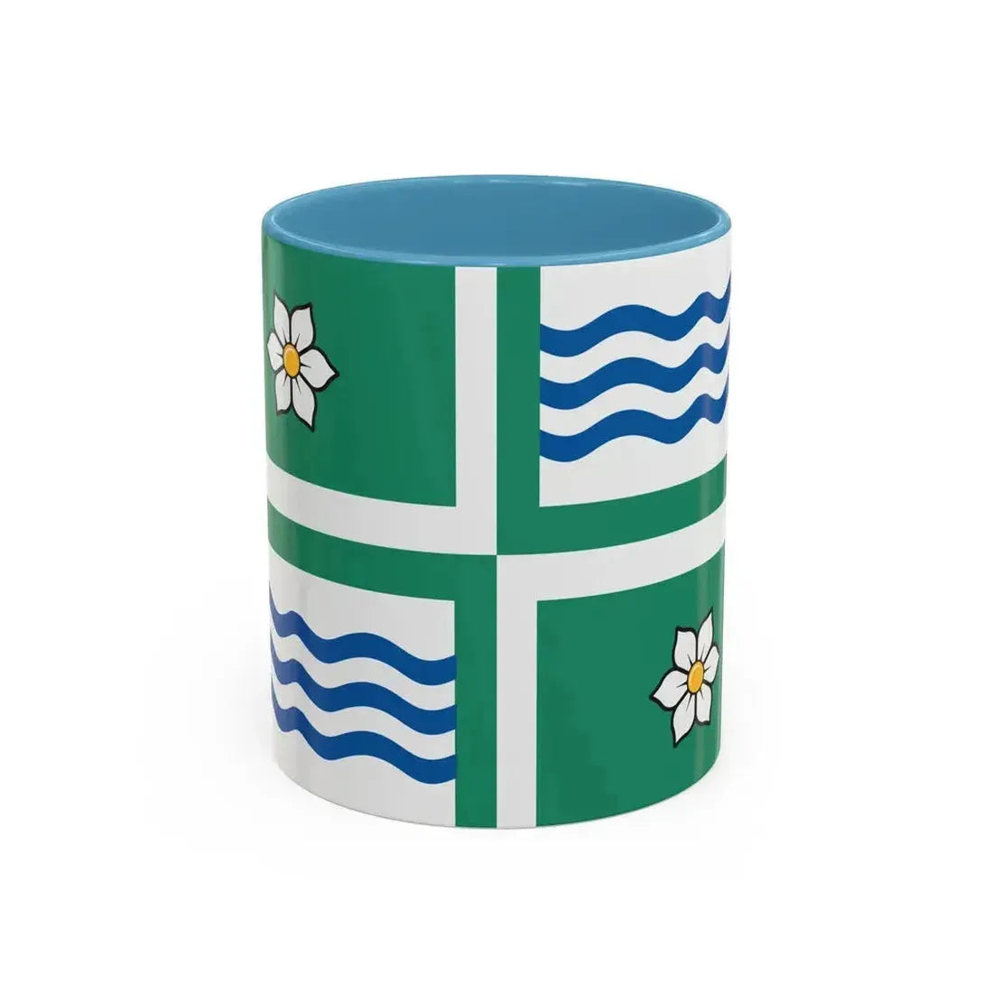 Flag of Langley British Columbia Canada - Accent Coffee Mug 11oz Light Blue - Go Mug Yourself