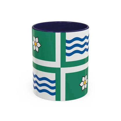 Flag of Langley British Columbia Canada - Accent Coffee Mug 11oz Navy - Go Mug Yourself