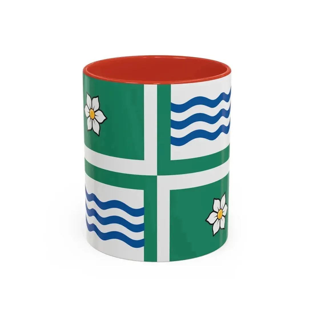 Flag of Langley British Columbia Canada - Accent Coffee Mug 11oz Red - Go Mug Yourself