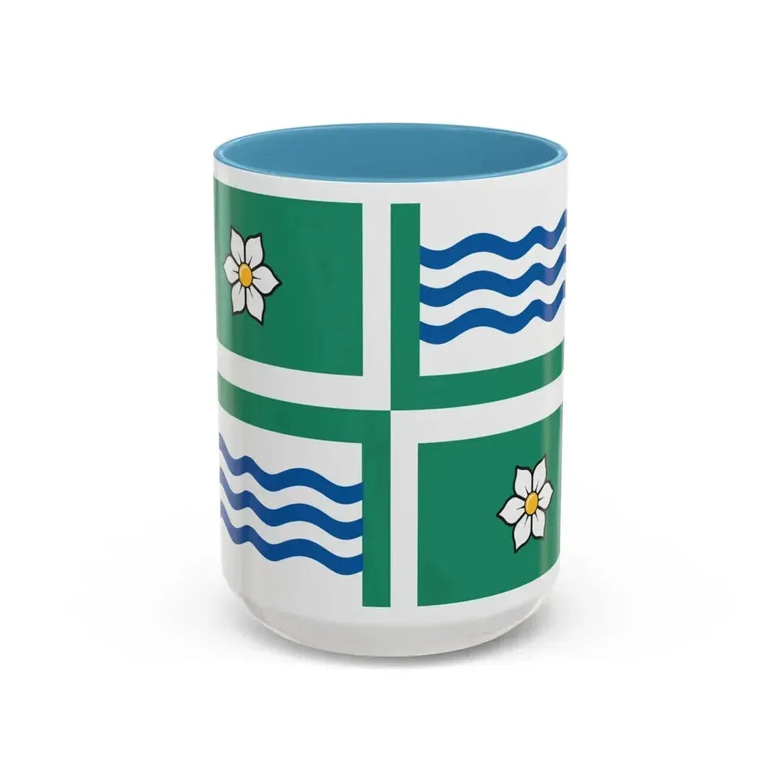 Flag of Langley British Columbia Canada - Accent Coffee Mug 15oz Light Blue - Go Mug Yourself