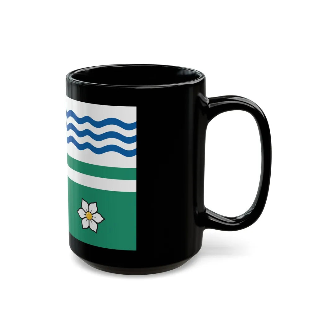 Flag of Langley British Columbia Canada - Black Coffee Mug-Go Mug Yourself