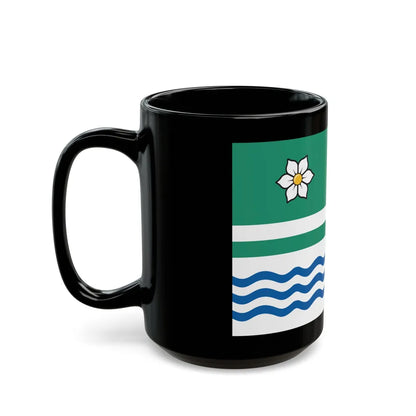 Flag of Langley British Columbia Canada - Black Coffee Mug-Go Mug Yourself