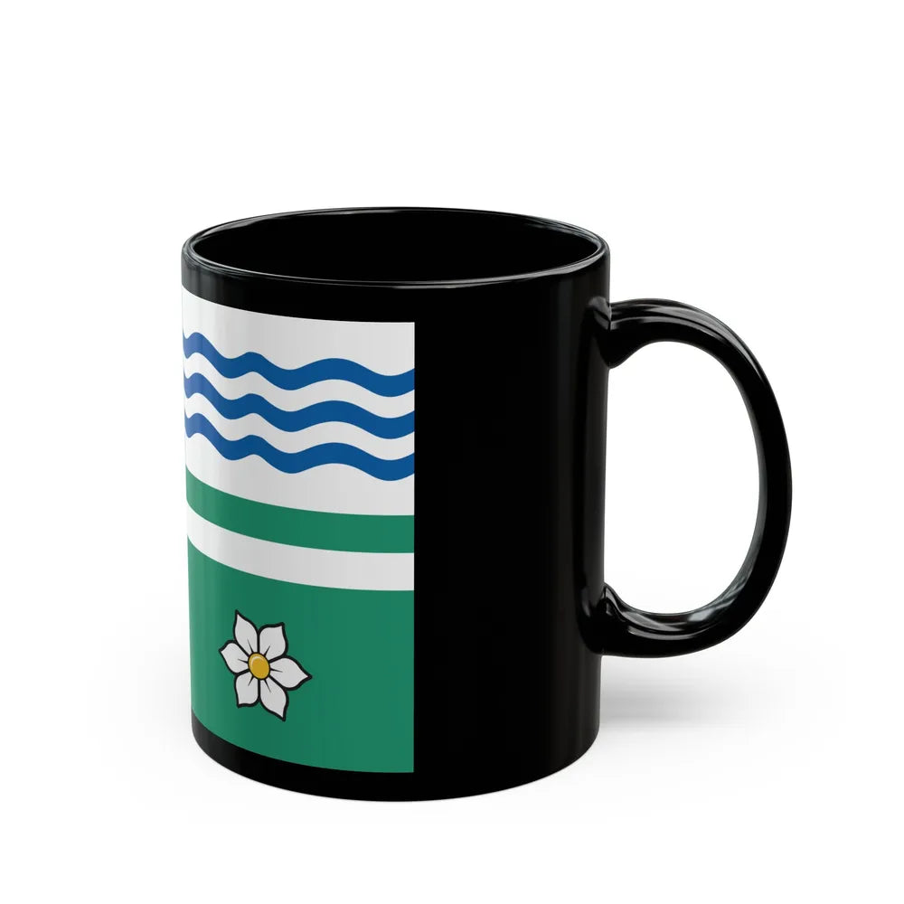 Flag of Langley British Columbia Canada - Black Coffee Mug-Go Mug Yourself