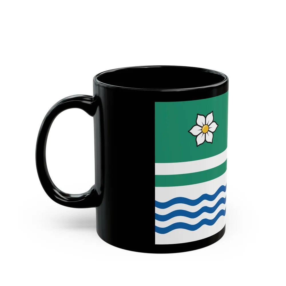 Flag of Langley British Columbia Canada - Black Coffee Mug-Go Mug Yourself