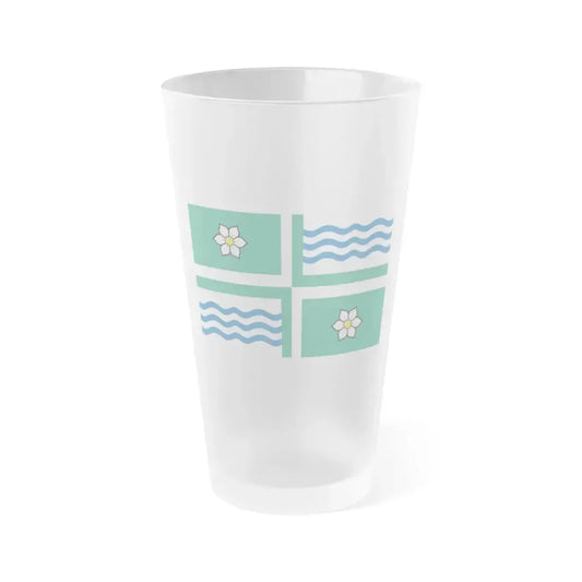 Flag of Langley British Columbia Canada - Frosted Pint Glass 16oz 16oz Frosted - Go Mug Yourself