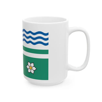 Flag of Langley British Columbia Canada - White Coffee Mug-Go Mug Yourself