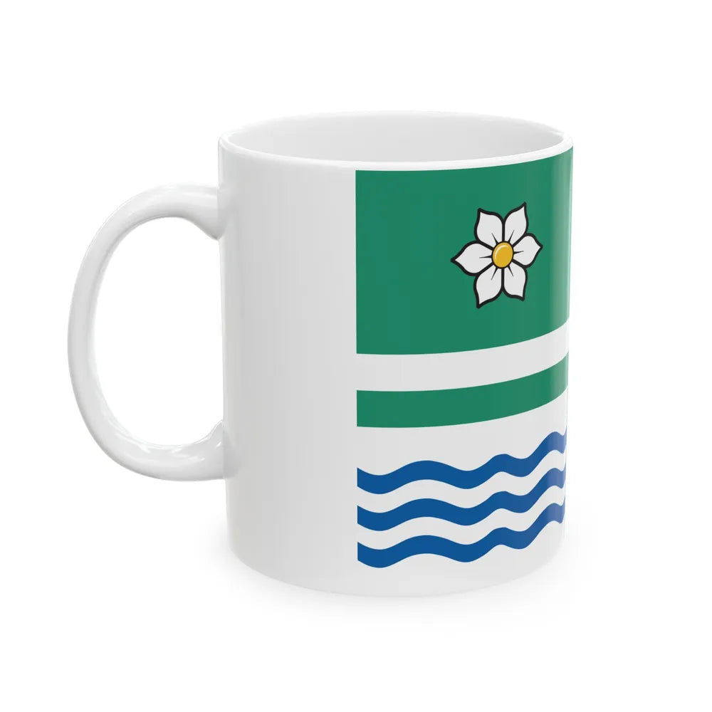 Flag of Langley British Columbia Canada - White Coffee Mug-Go Mug Yourself