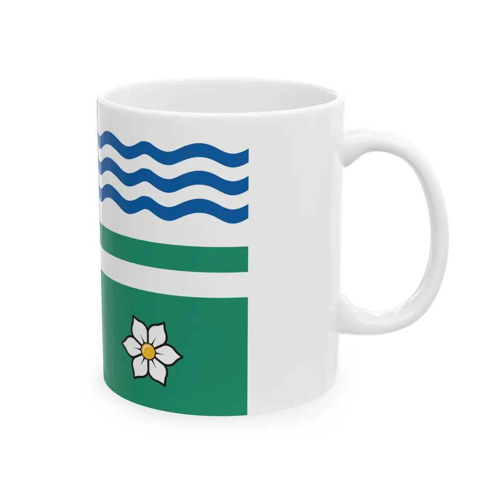 Flag of Langley British Columbia Canada - White Coffee Mug-Go Mug Yourself