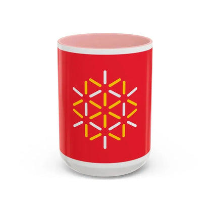 Flag of Languedoc Roussillon France 2 - Accent Coffee Mug 15oz Pink - Go Mug Yourself