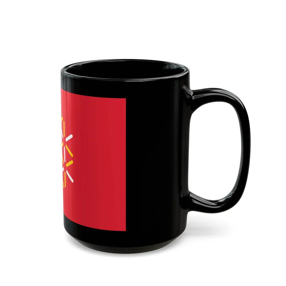 Flag of Languedoc Roussillon France 2 - Black Coffee Mug-Go Mug Yourself