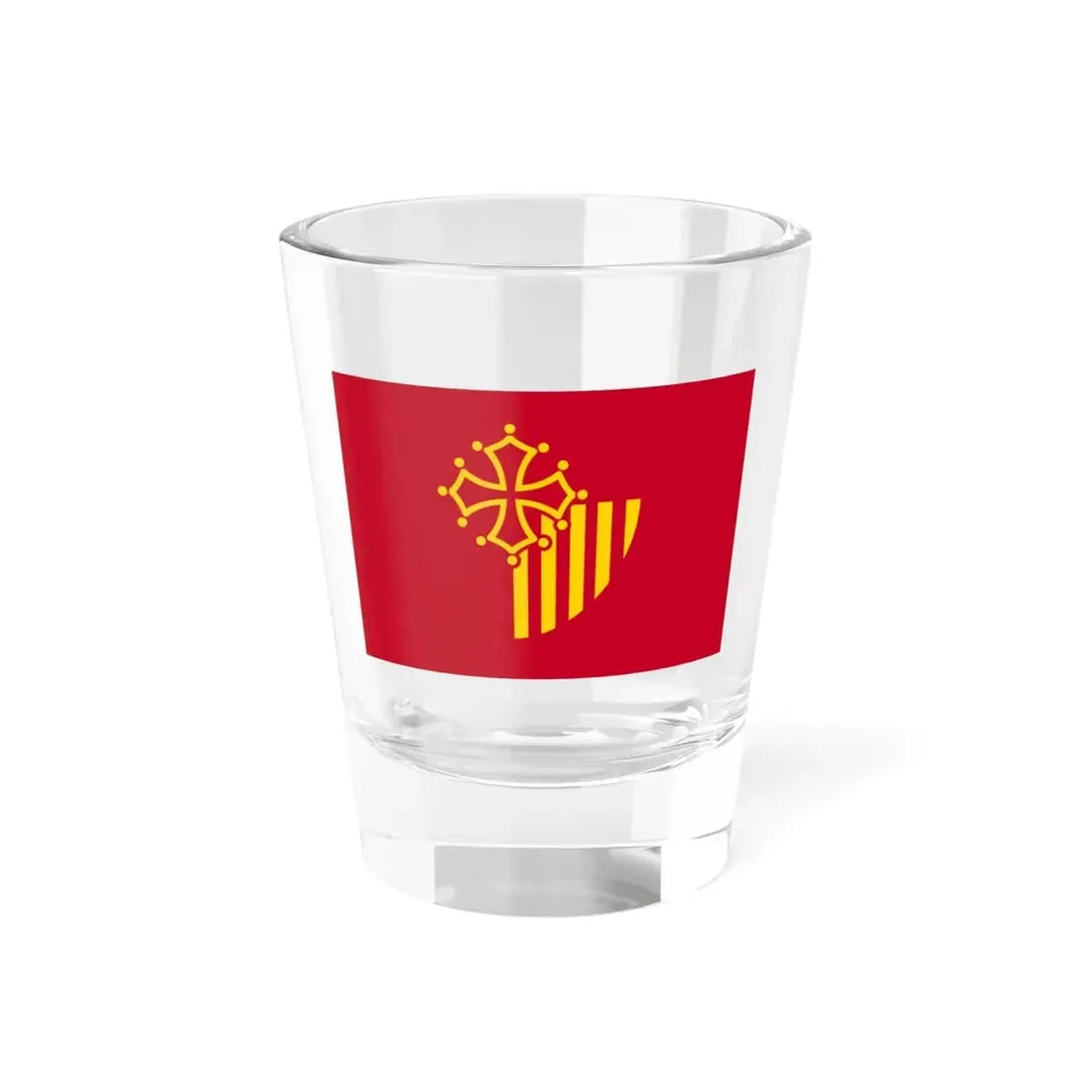 Flag of Languedoc Roussillon France - Shot Glass 1.5oz 1.5oz - Go Mug Yourself